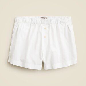 J Crew‎ White Cotton poplin boxer short in stripe Womens XS